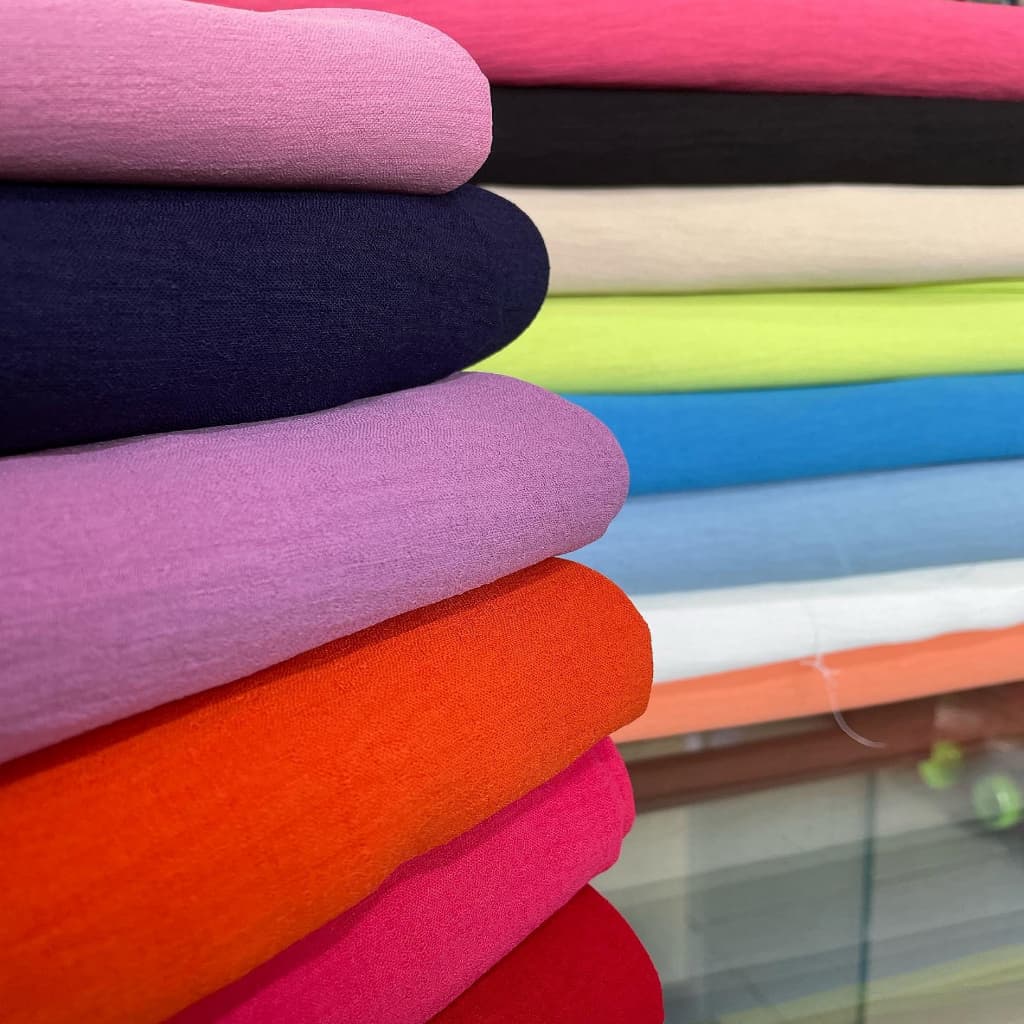 Crepe Dunas 100% poliéster 1m x 1,60m Air flow Tecido amassadinho para vestidos blusas shorts