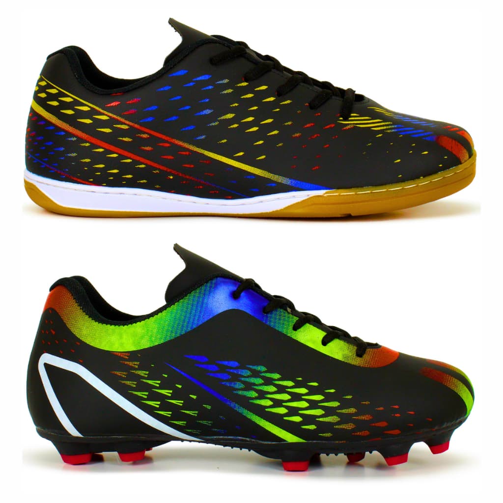 Combo Chuteira Campo Com Travas + Chuteira Futsal Premium Original Resistente Confortável Promoção