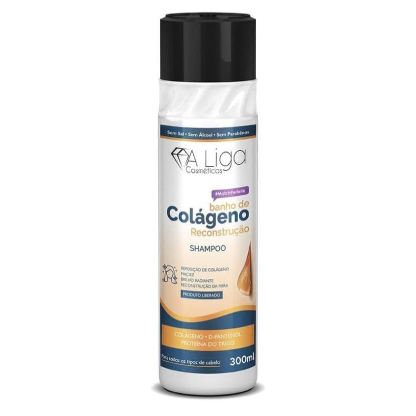 Shampoo de Reconstrução Banho de Colágeno e D'Pantenol 300ml - A Liga Cosméticos