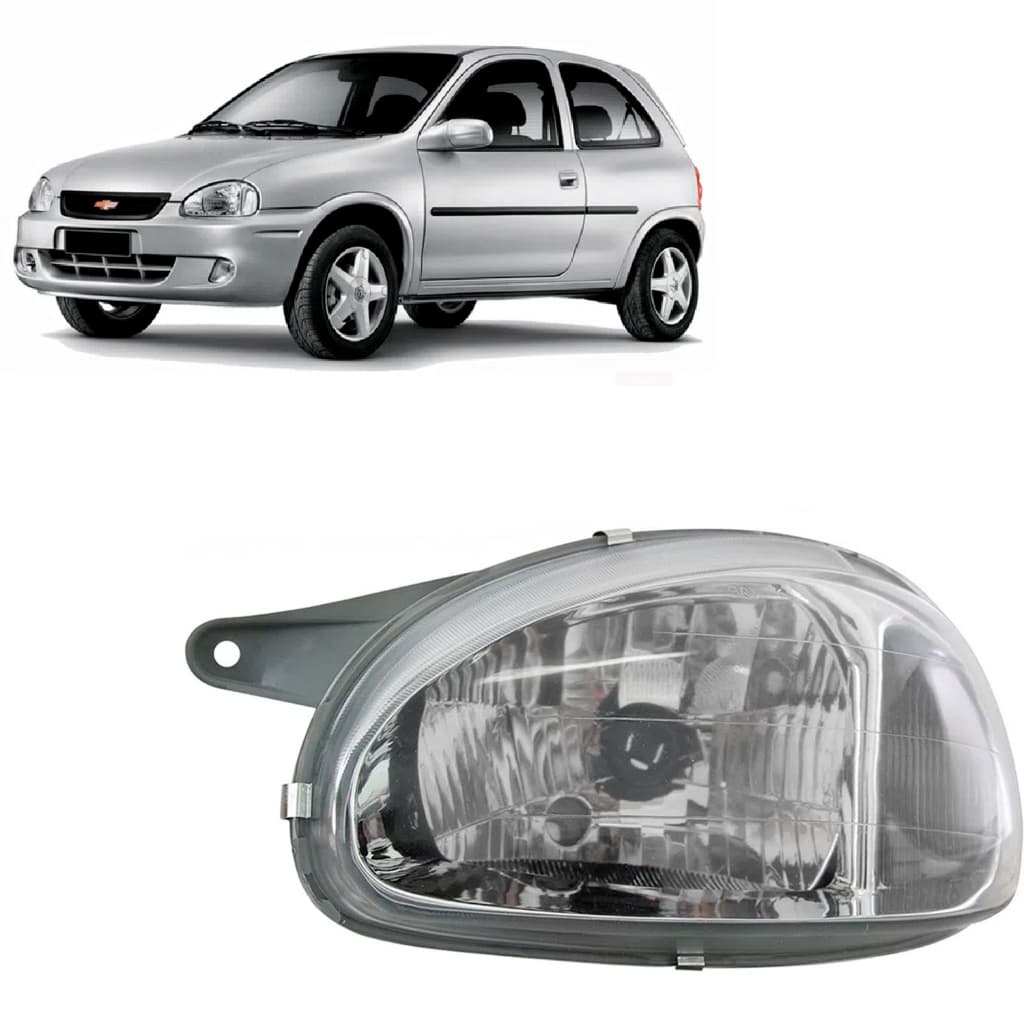 Farol Corsa 1994 Até 2010 Cinza Liso Wagon Sedan Picape