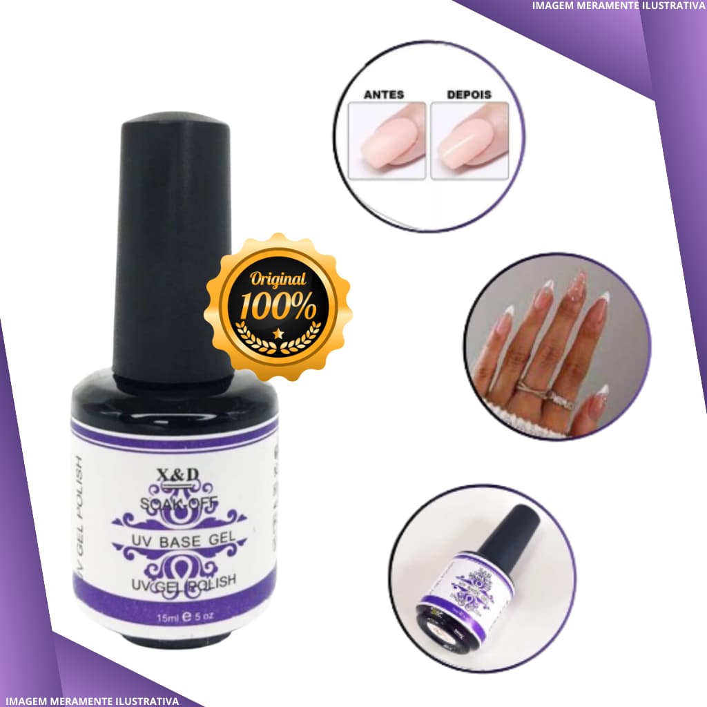 Base Gel X&D Para Unhas em Gel Profissional 15ml