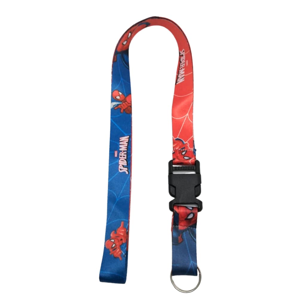 Chaveiro Cordão Moto Pescoço Engate Fecho Rápido Crachá Homem Aranha Desenho
