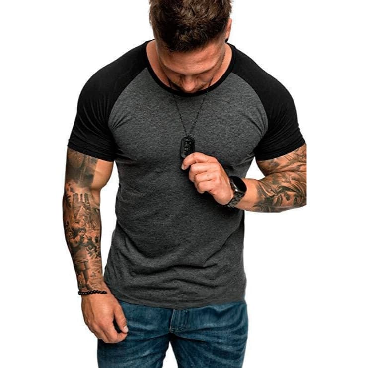 Camiseta Masculina Raglan Lisa Roupa Masculina Camisa Masculina
