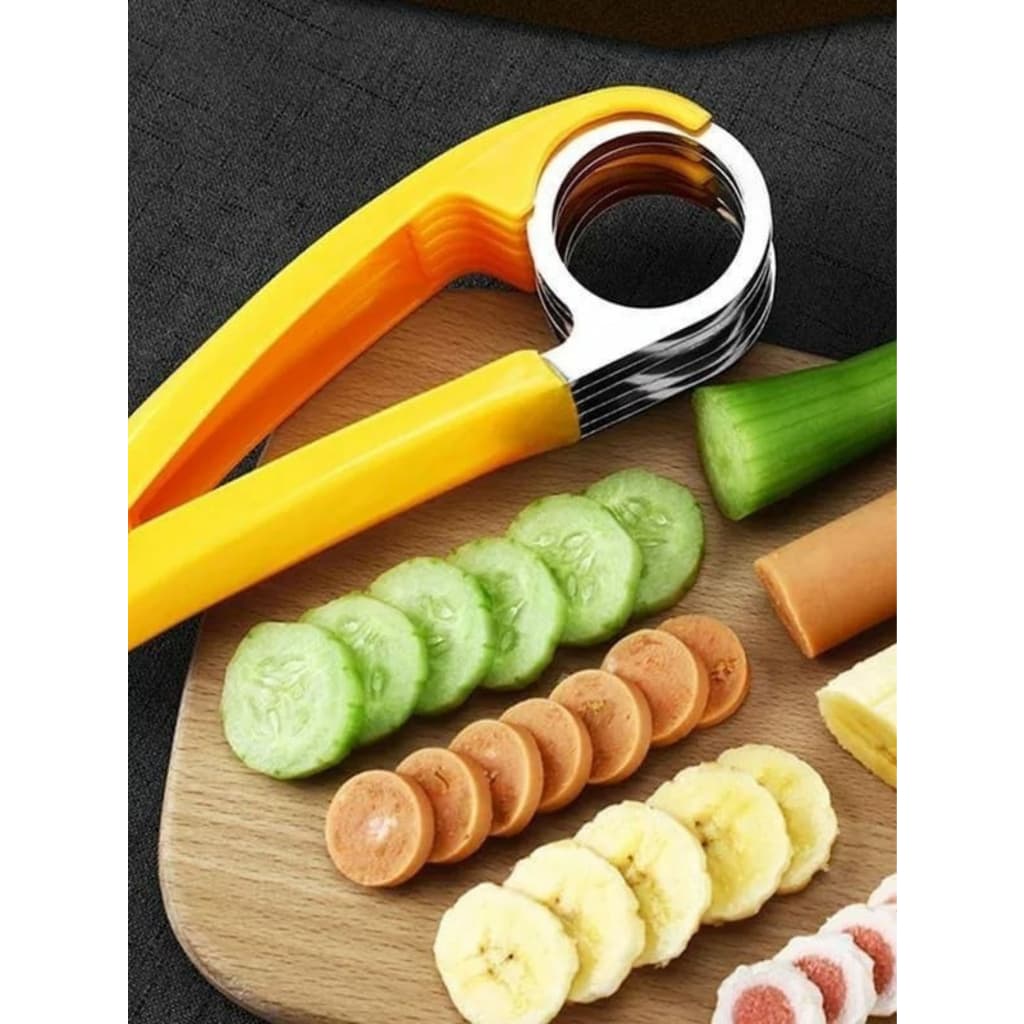 Fatiador de Banana Cortador Frutas Linguiça Salsicha Pepino Legumes Multifuncional
