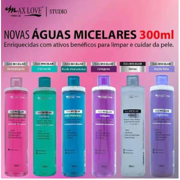 Kit Tratamento Skin Care com 6 un Água Micelar 300ML Max Love