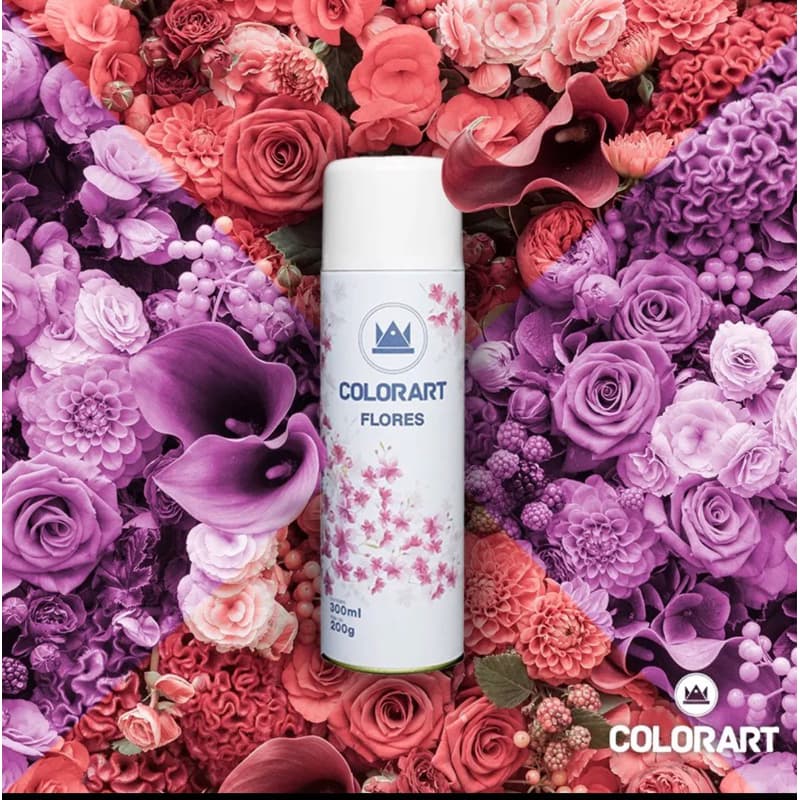 Tinta Spray Floral para Rosas Naturais e Artificiais VÁRIAS CORES 300ml ColorArt