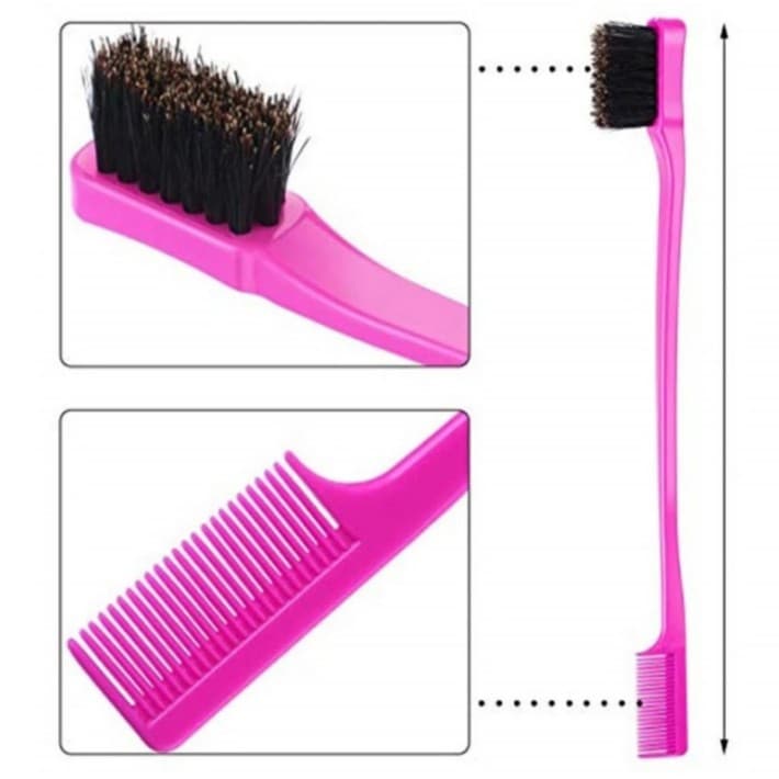 Pente com Escovinha para Baby Hair 2 em 1