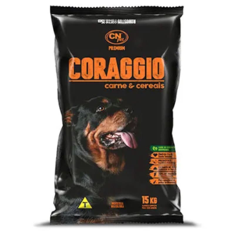 Ração Para Cães Adultos Coraggio Sabor Carne e Cereal 15kg