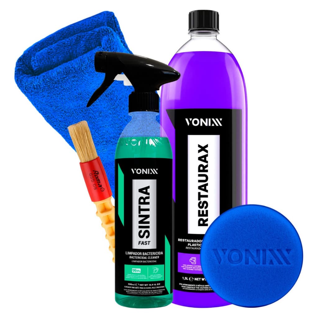 Restaurax Restaurador de Plasticos Sintra Fast Limpador Bactericida Vonixx