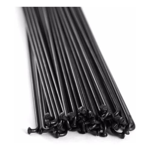 Raio Bike Aro 29/700 Fino Inox Preto 290 X 2.0mm 72 Pçs