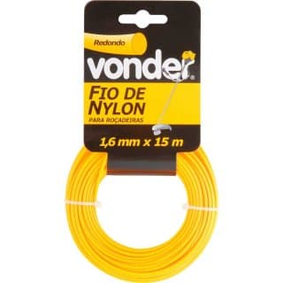 Fio de Nylon Redondo Vonder para Aparador de Grama e Roçadeira 1,6mm/2,0mm/2,4mm/3,0mm