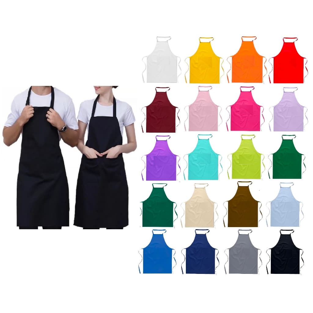 Avental de Cozinha e Churrasqueiro c/ Bolso Grande Tecido Oxford Cores Variadas
