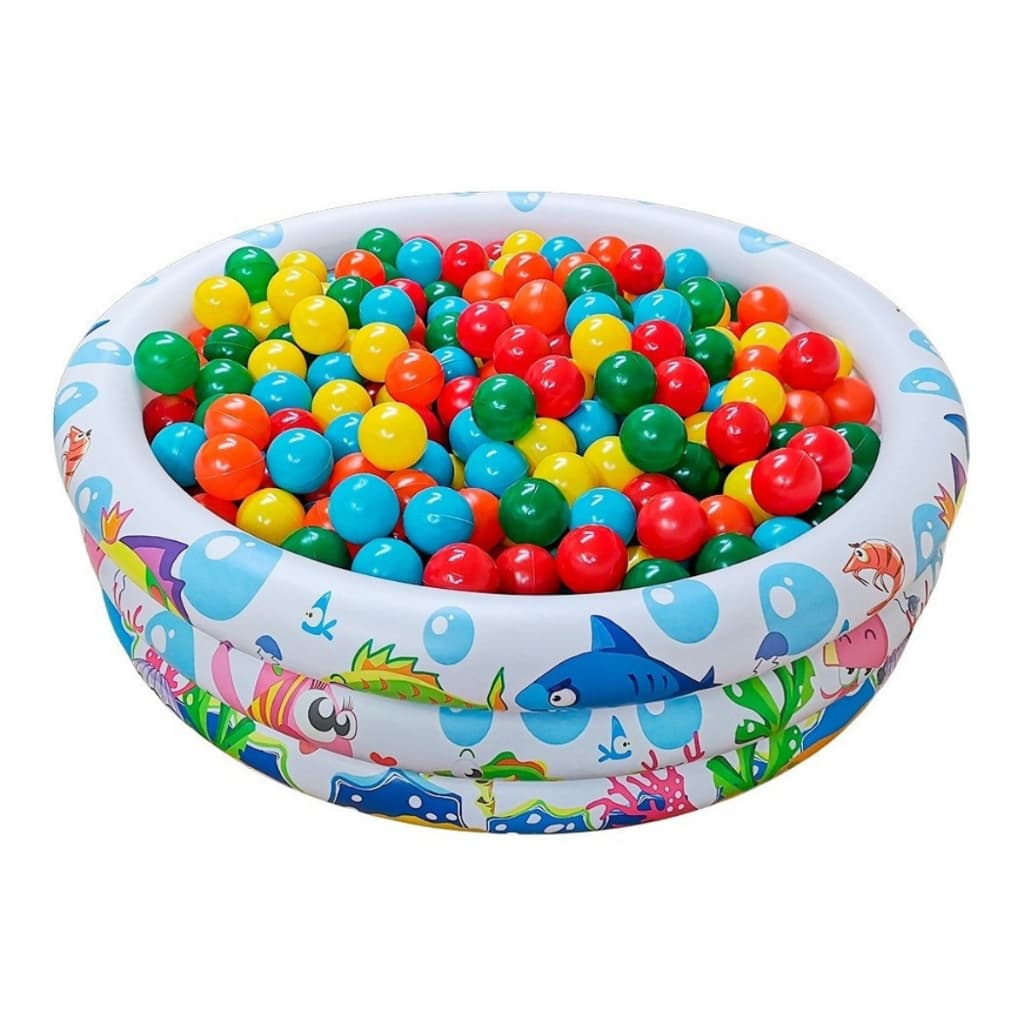 Piscina Infantil Inflável 100 Litros Colorida + 100 Bolinhas
