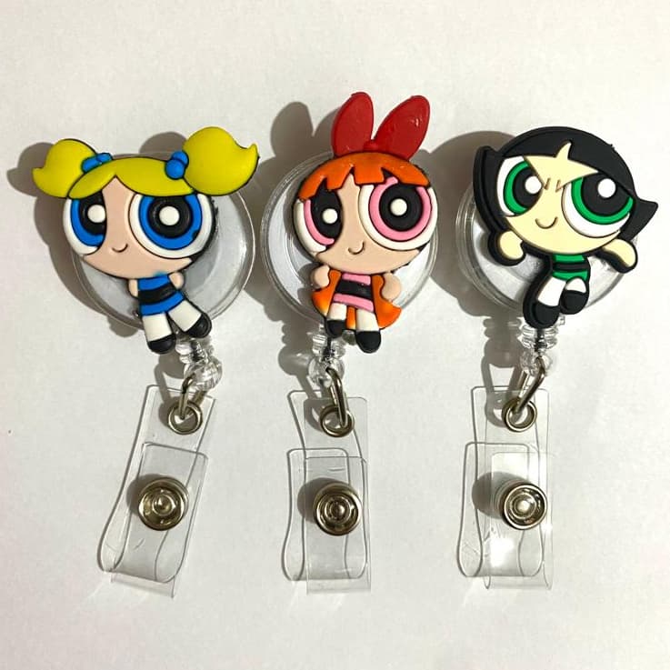 Roller clip - Porta Cracha Retrátil de personagem - Meninas Super Poderosas