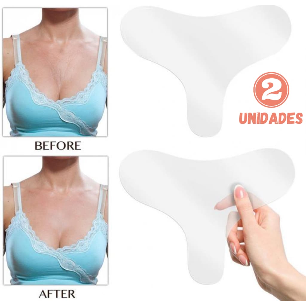 kit 2x adesivos silicone para colo do peito reutilizavel pad autocolante hidracta plus premium