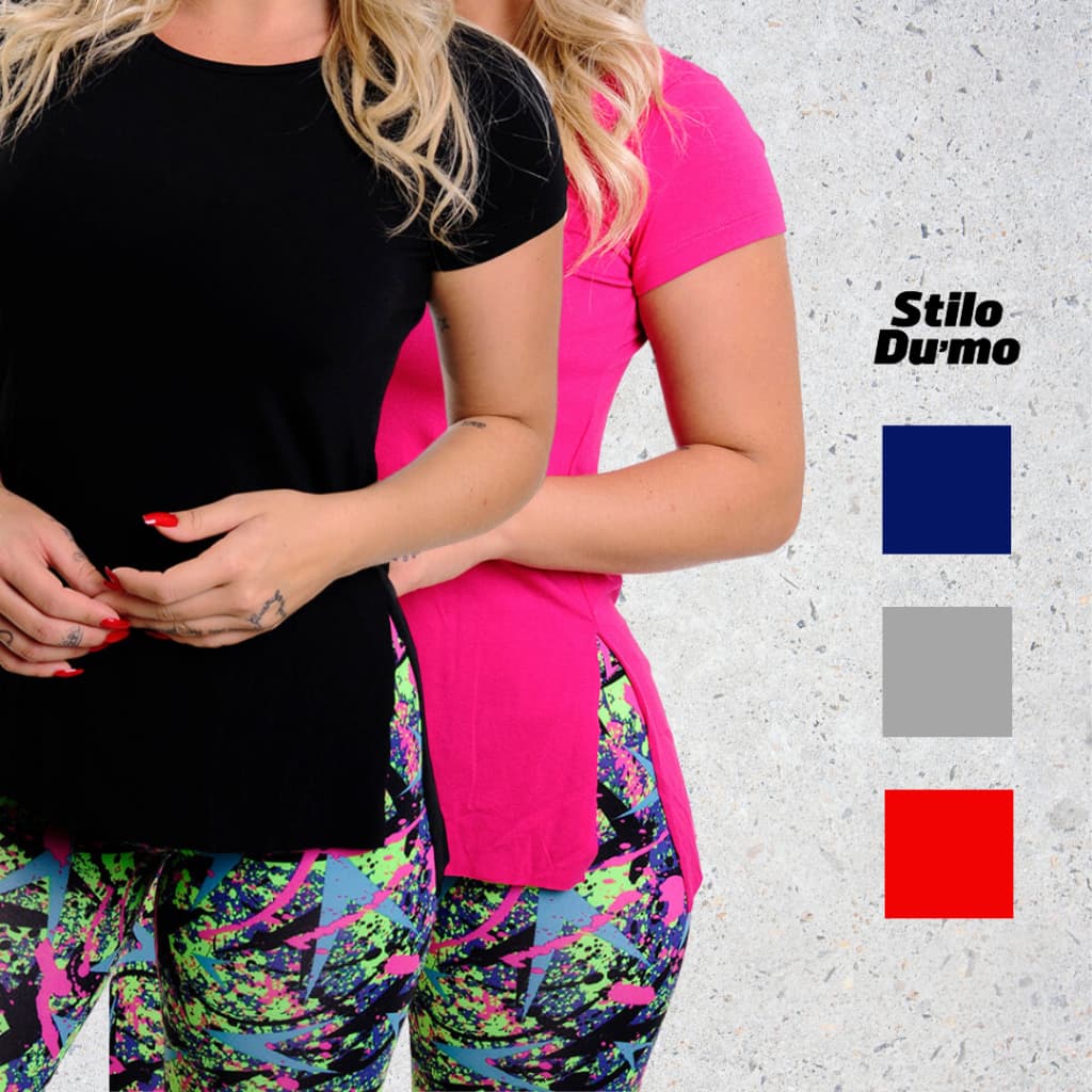 Kit C/ 2 Vest Legging Com Tapa Bumbum Blusa Academia