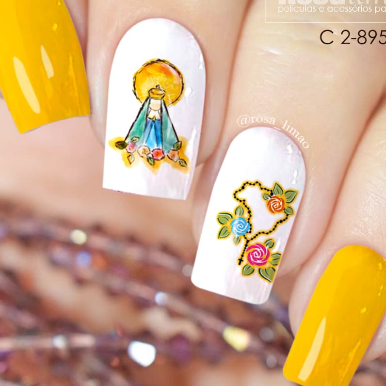 12 adesivo de unha NOSSA SENHORA BRASIL C2-895