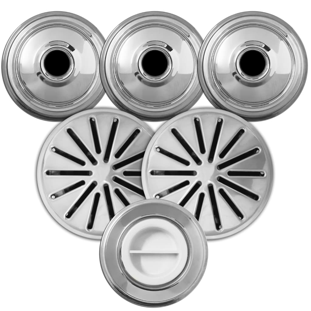 Kit Dispositivos Inox para Piscinas - 3 Retornos 2 Drenos 1 Aspiração