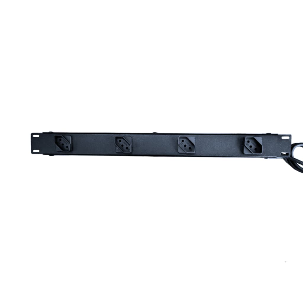 Regua 04 Tomadas Diagonais Para Rack 19  Bivolt