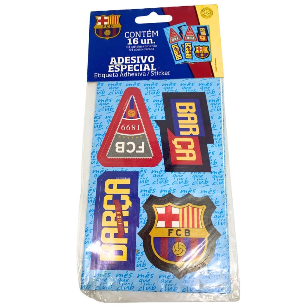 Kit 16 unidades Adesivo Especial Time Clube de Futebol Barcelona FCB Original - Barcelona