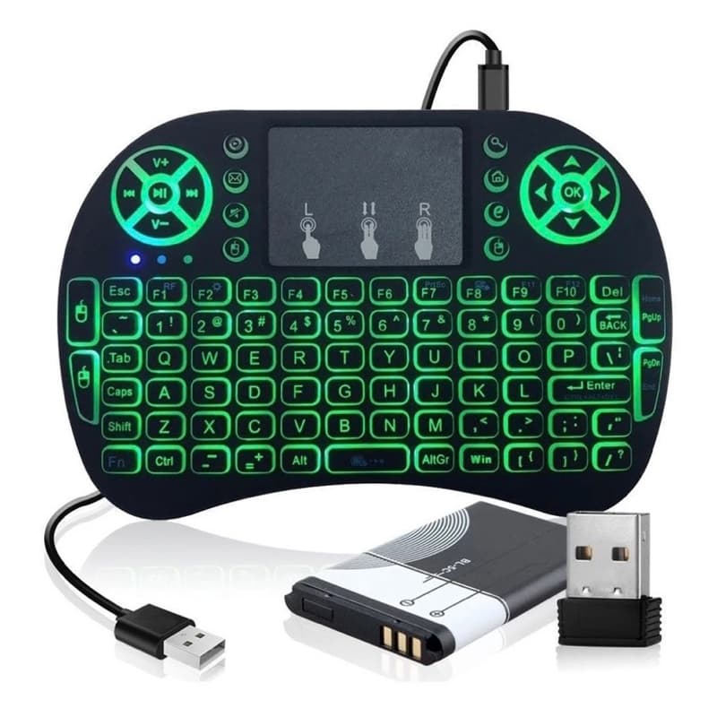 Mini Teclado Controle Sem Fio Para Smart TV Tv Box Pc