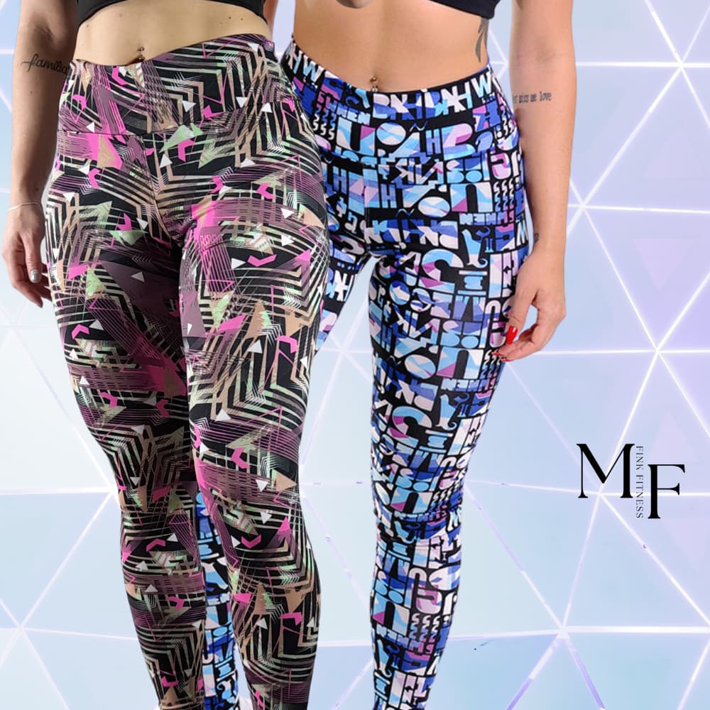 Kit C/ 2 Legging Academia Estampadas