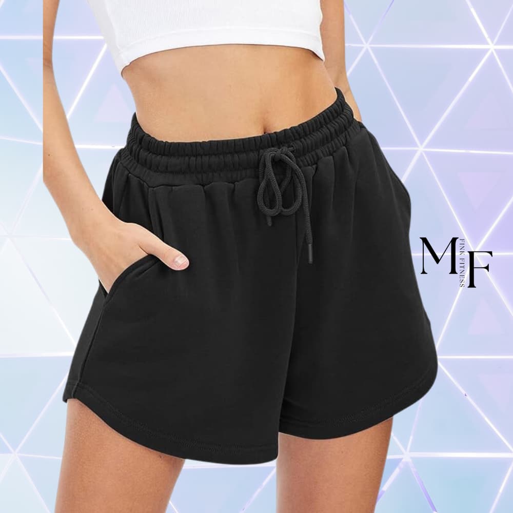 Shorts Moletom Premium feminino C/ Cós Rebatido