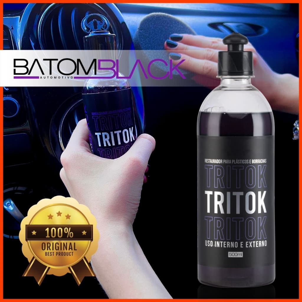 Restaurador de Plástico e Borrachas Tritok Batom Black 500ML