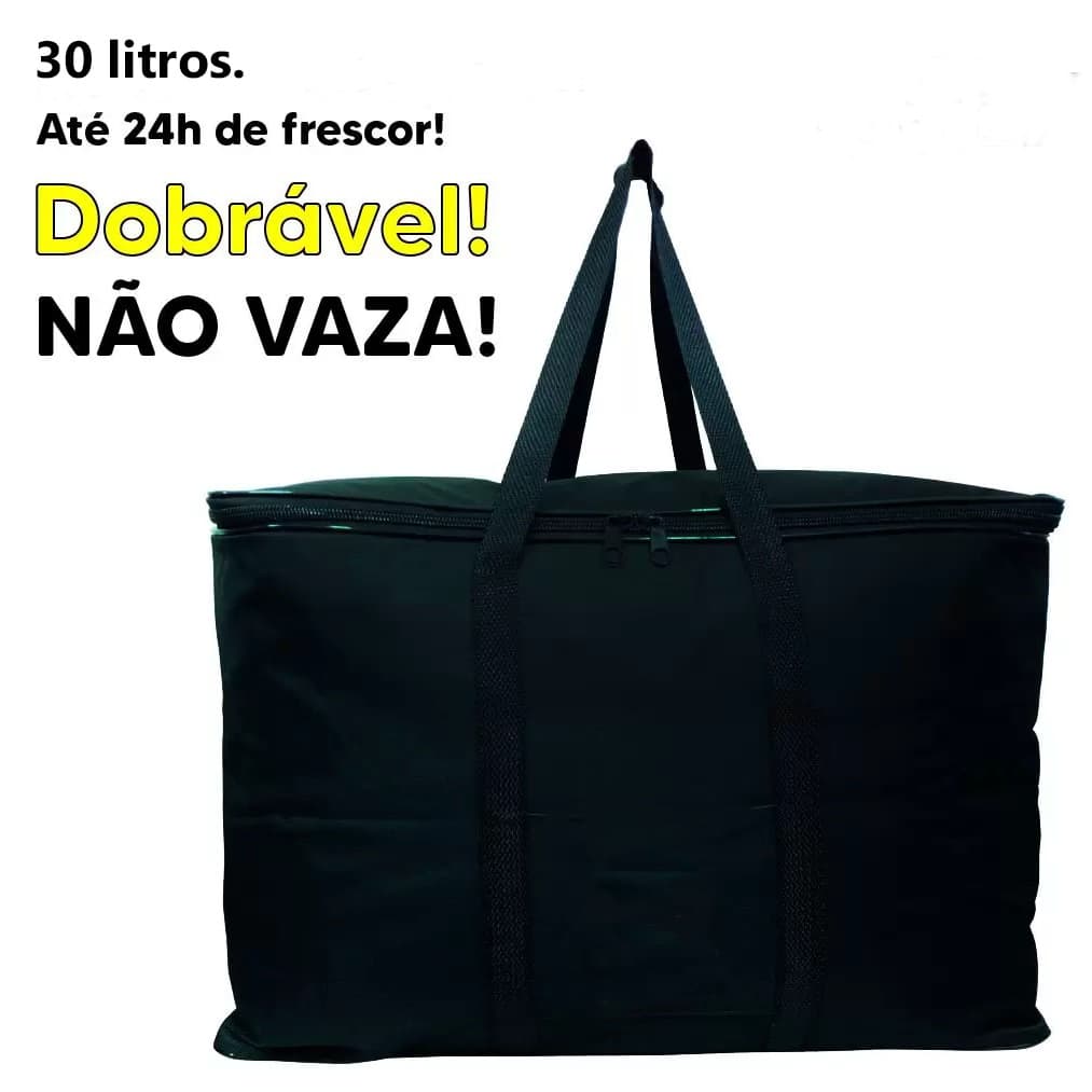 Bolsa Mochila Térmica Para Pesca Acampar Não Vaza 30 Litros