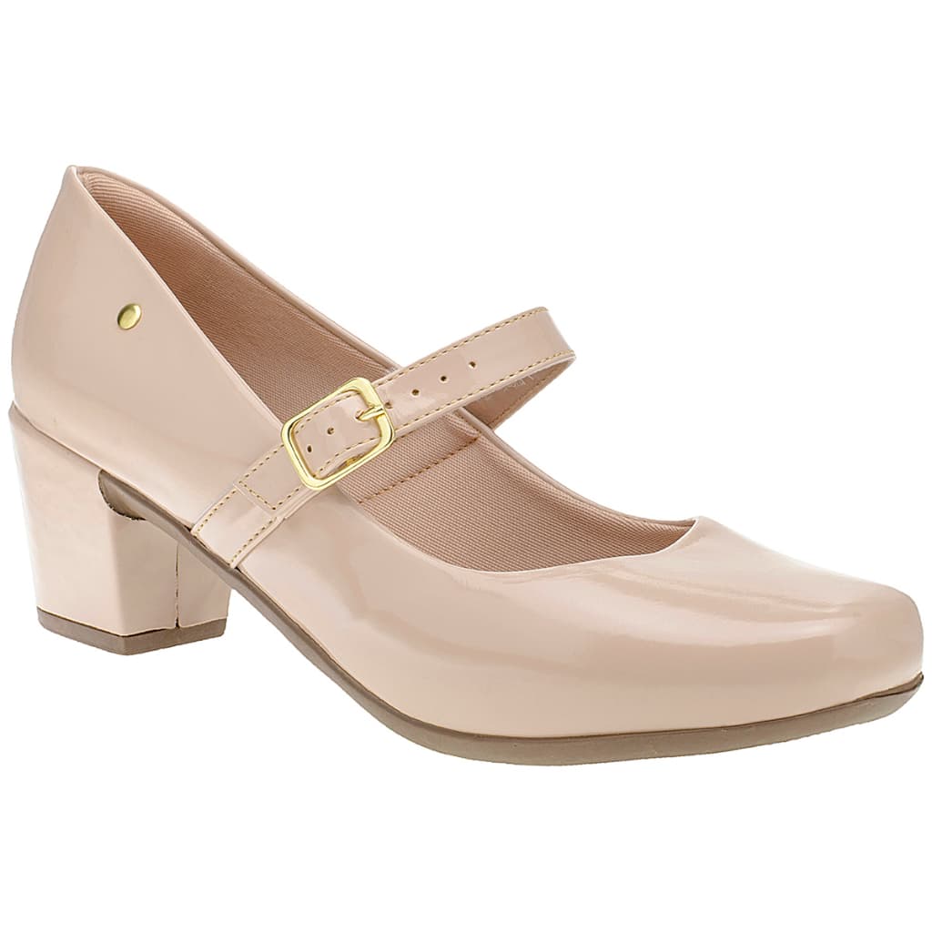 Sapato Scarpin Adulto Feminino Boneca Delicada Salto Baixo Trabalho Mezikin 6484