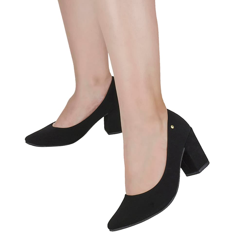 Sapato Scarpin Bico Fino Elegante Salto Alto Confortável Feminino Mezikin 9484