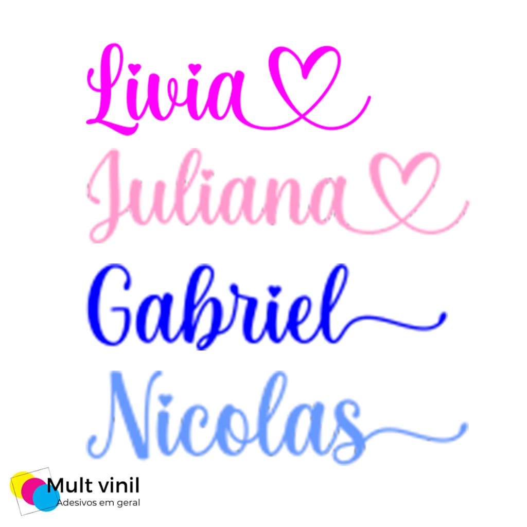 2 Adesivos Nome Personalizado