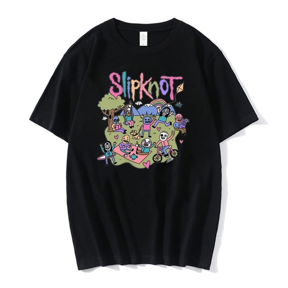 Camiseta Basica Algodao Slipknot Sean Solomon Cute Tour 2022 Rock N Roll Unissex