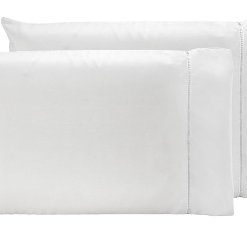 Kit 2 Fronhas Ponto Palito Percal 300 Fios 70cm x 50cm Toque Super Macio