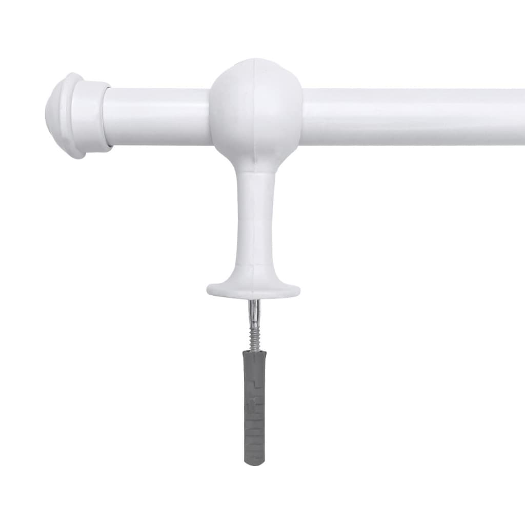 Kit Varão de Madeira Para Cortina Simples 2,00 Metros 19mm com Ponteira e Suporte