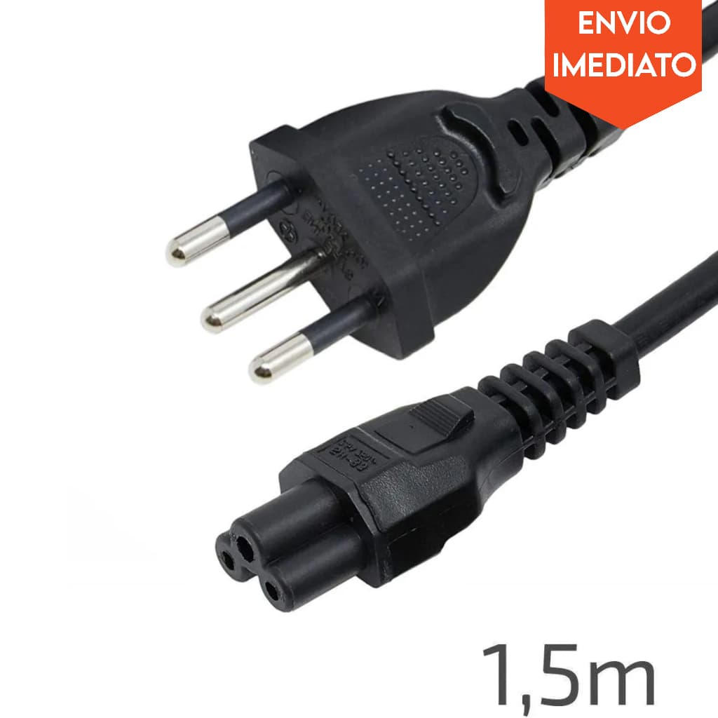 Cabo De Força Para Fonte De Notebook Tripolar 2,5A 1.5m - 03498