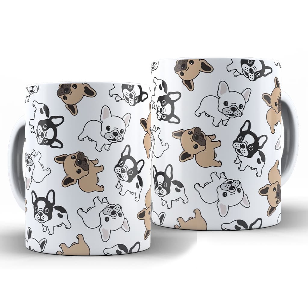 Caneca Cão Buldogue + Caixa - Xícara Divertida 325ML Cerâmica