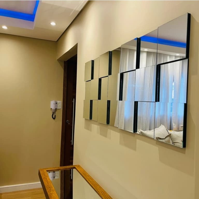 Espelho Grande 105x45 Decorativo Liverpool Para Sala Quarto Cozinha 21PÇ