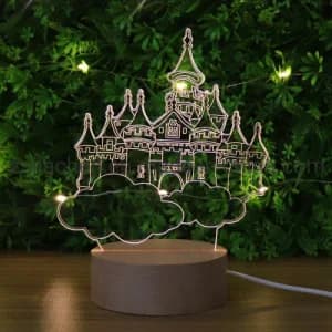 1 peça:Luminária de Mesa Criativa em Acrílico 3D: Presente pra namorada - Luminária Noturna de Mesa para Quarto e Cabeceira
