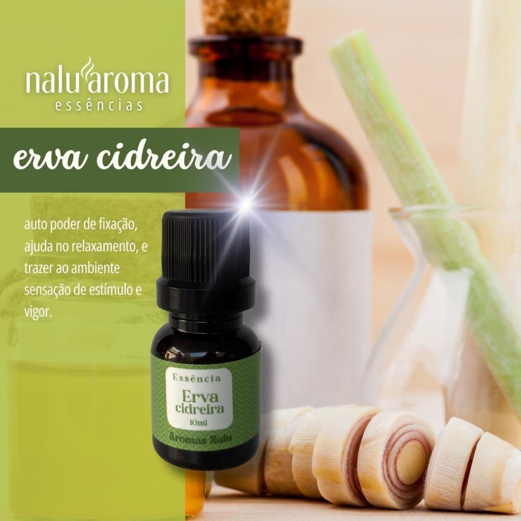 Essência Aromática de Erva Cidreira - 15ml - Hidrossolúvel