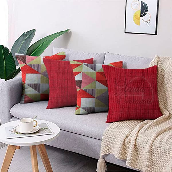4 Capas de Almofada Com Zíper Várias Estampas e Cores 0,45 x 0,45