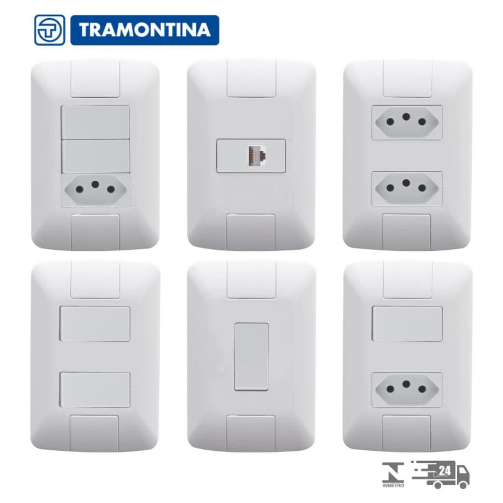 Interruptores e Tomada 4x2 10A e 20A Linha Aria - Tramontina