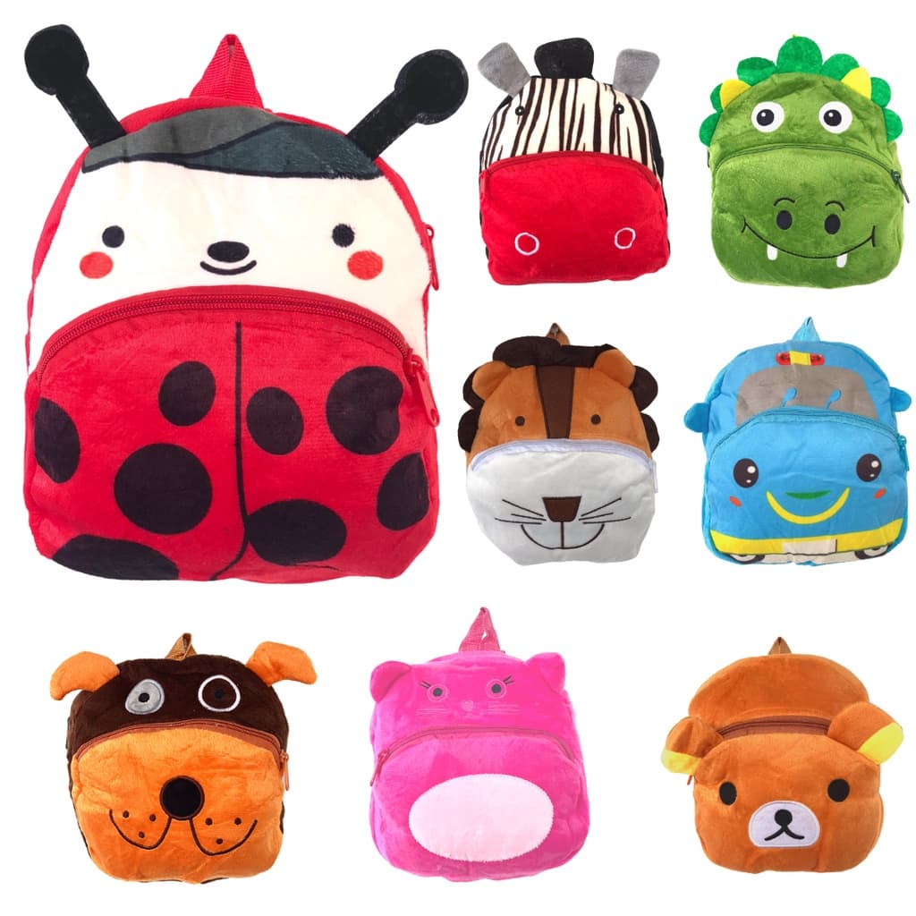 Mochila Creche Infantil Menino Menina De Pelúcia Bichinhos Animais