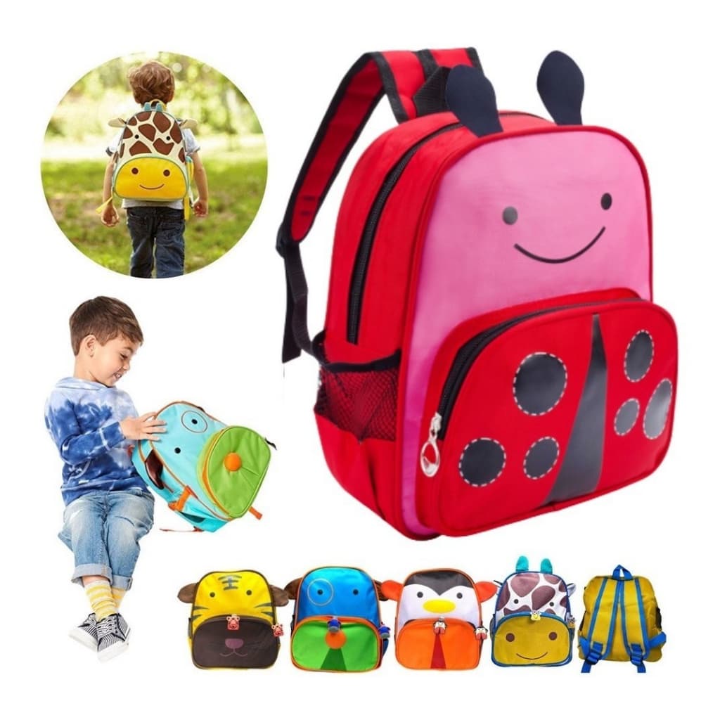 Mochila Infantil Menino Menina De Pelúcia Bichinhos Animais creche pet escola