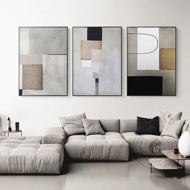 quadro 3 peças abstratos 3 pecas moderno faixas abstratas