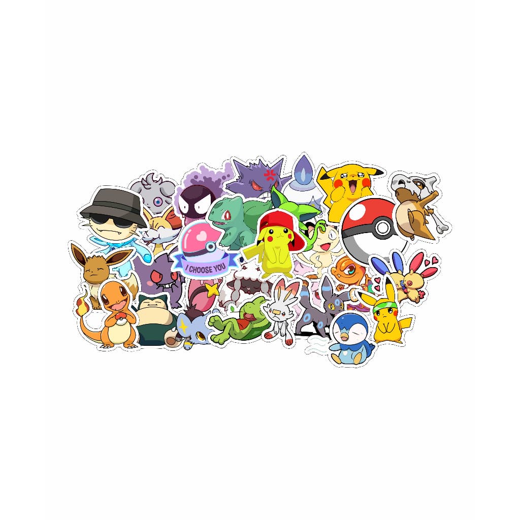 30x Colantes Adesivos Pokemon Pikachu pokebola charmander pigeon japan japao Anime Stickers