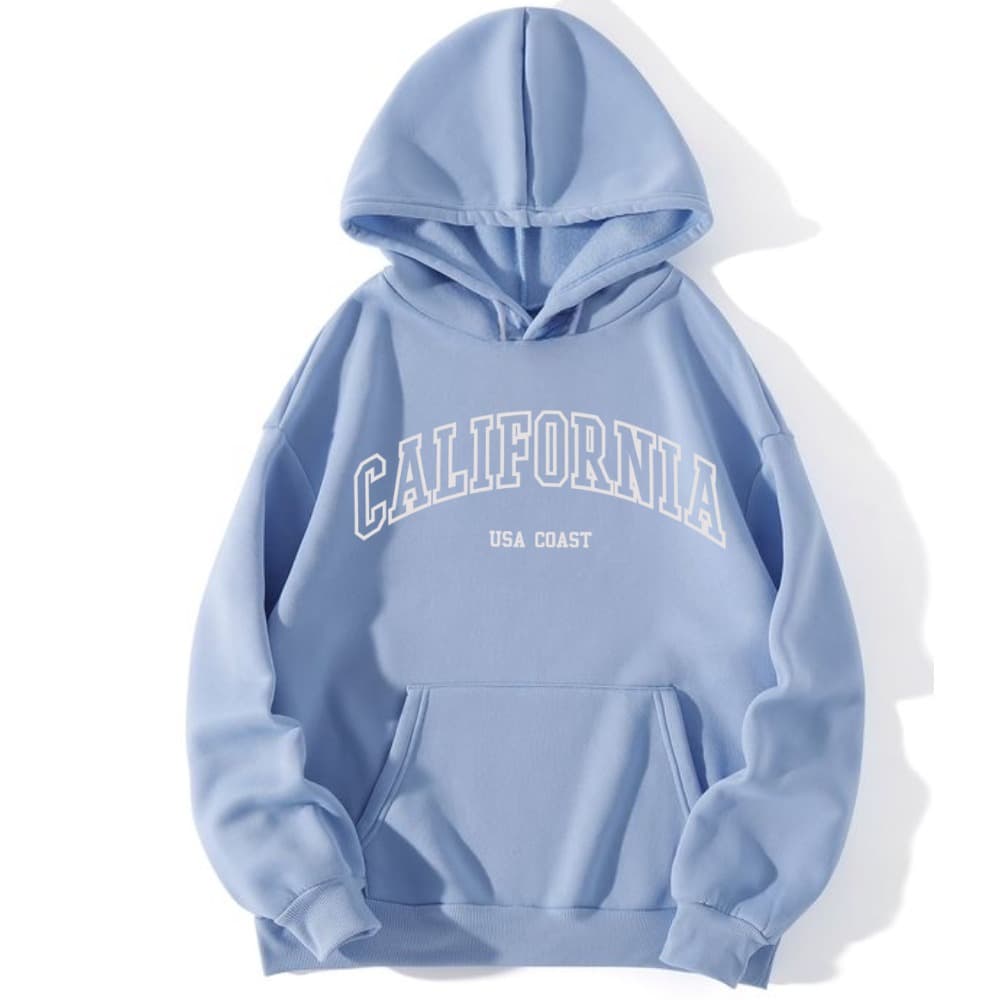 Moletom Canguru Estampado ''California Usa Coast'' Blusa de Frio Unissex Qualidade Inverno