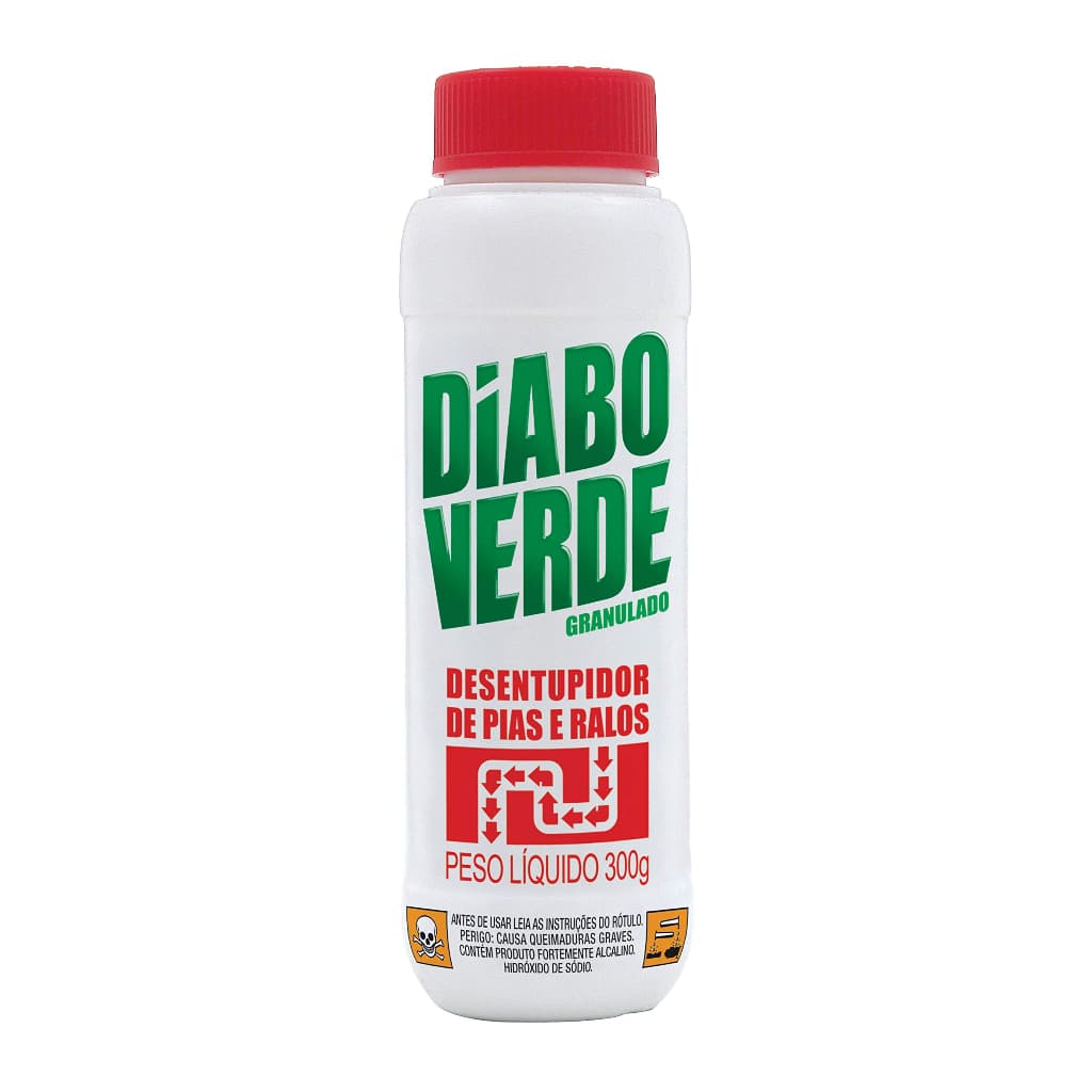 Diabo Verde Granulado (Desentupidor de Pias e Ralos)