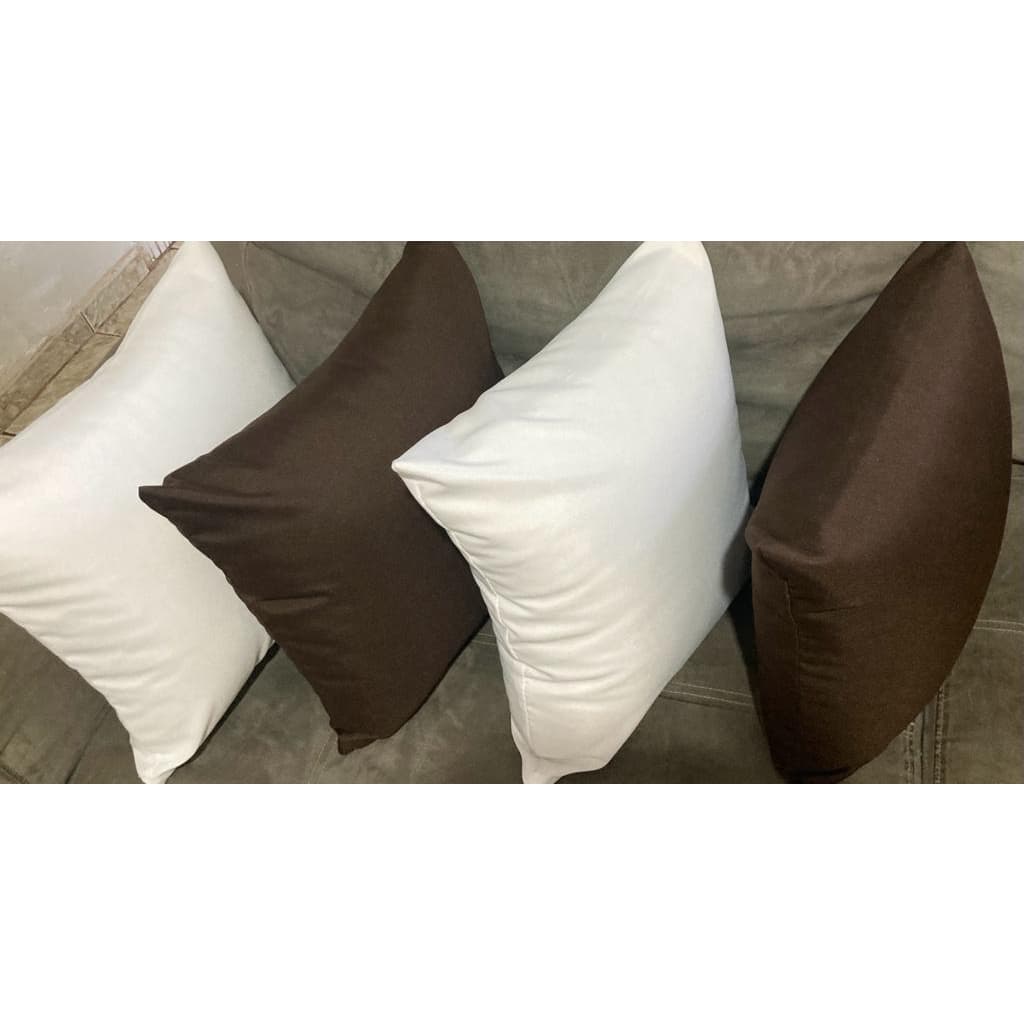 Kit 4 Capas de Almofadas Braco c/ Marrom - 0,45x0,45 cm - Decorativa de Sala/Quarto