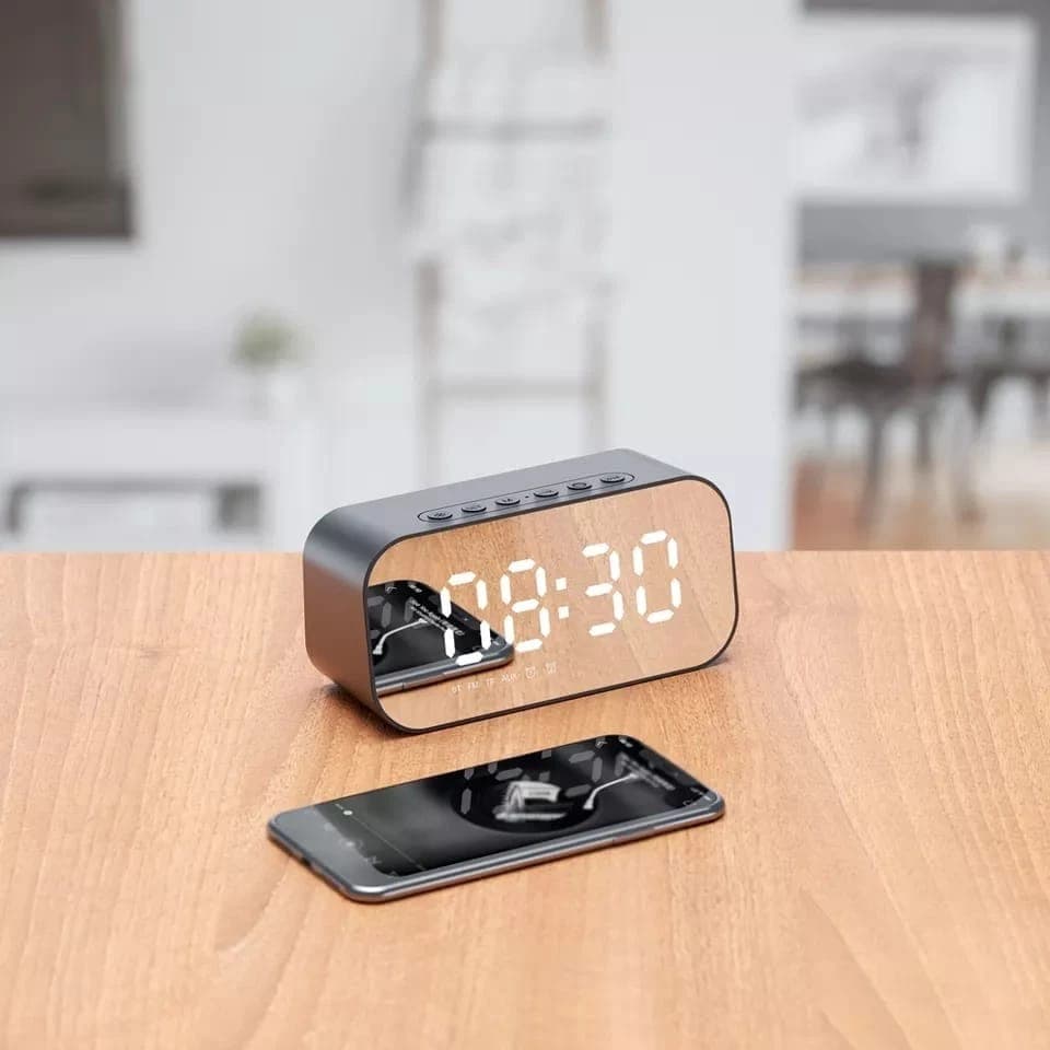 Relógio De Mesa Digital portátil C/ Despertador Alarme Led Lcd Visor Grande Com Dimmer Inteligente